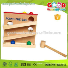 Children Play Pound And Roll Tower Wooden Pounding Toys